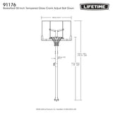 Lifetime In-Ground Crank Adjust Bolt Down Outdoor Basketball Hoop, 50-in image 5