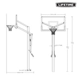 Lifetime Mommoth Bolt Down Basketball Hoop with 60-in Tempered Glass image 7