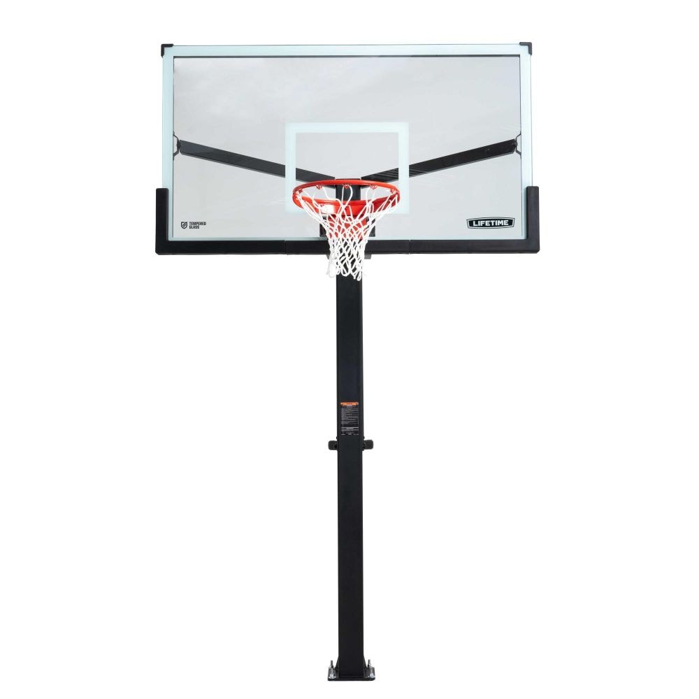 Lifetime Mommoth Bolt Down Basketball Hoop with 72-in Tempered Glass