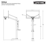 Lifetime Mommoth Bolt Down Basketball Hoop with 72-in Tempered Glass image 8