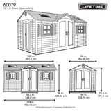 Lifetime Outdoor Storage Shed with Dual Side Entry, 15 x 8-ft image 4