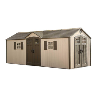 Lifetime Outdoor Storage Shed with Dual Side Entry, 20 x 8-ft