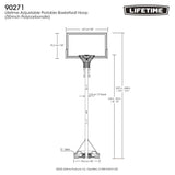 Lifetime Portable Adjustable Basketball Backboard, Hoop & Net System, 50-in image 2