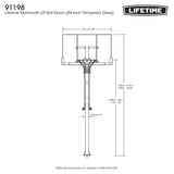 Lifetime Portable Adjustable In-Ground Mammoth Bolt Down Outdoor Basketball Hoop, 54-in image 7