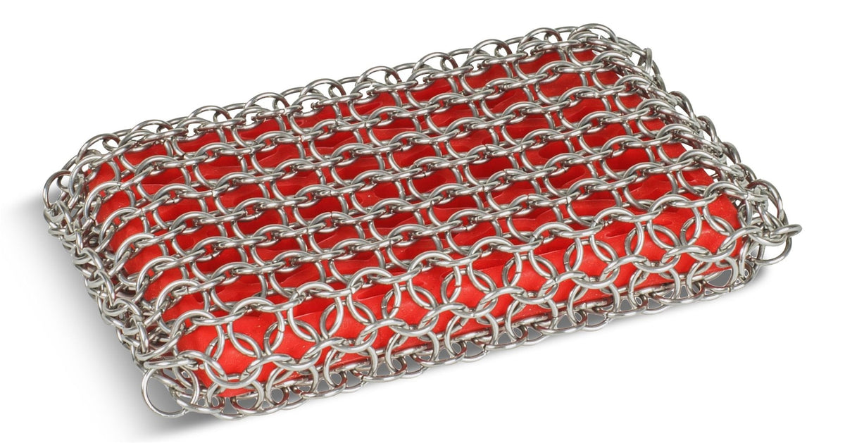 Lodge Dishwasher-Safe Cast Iron Scrubbing Pad, Red