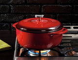 Lodge Enamel Cast Iron Dutch Oven, Red, 6-qt image 3