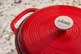 Lodge Enamel Cast Iron Dutch Oven, Red, 6-qt image 6