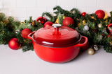 Lodge Enamel Cast Iron Dutch Oven, Red, 6-qt image 8