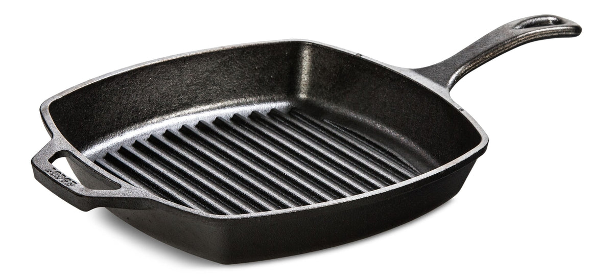 Lodge Seasoned Cast-Iron Grill Pan, 10.5-in (26 cm)