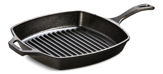 Lodge Seasoned Cast-Iron Grill Pan, 10.5-in (26 cm)