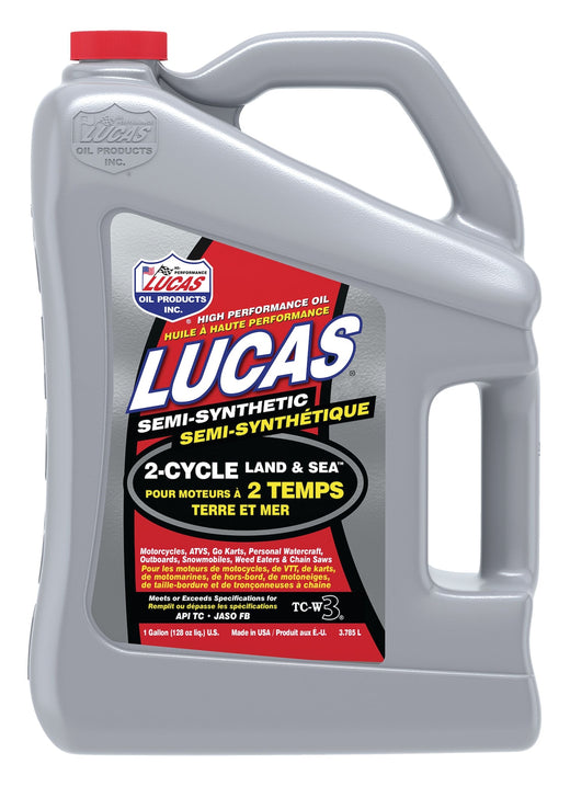 Lucas Oil 2-Stroke Semi-Synthetic Land & Sea Oil, 3.87-L