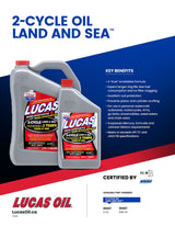 Lucas Oil 2-Stroke Semi-Synthetic Land & Sea Oil, 3.87-L image 3