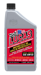 Lucas Oil High Performance Synthetic Motorcycle Oil SAE, 946-mL