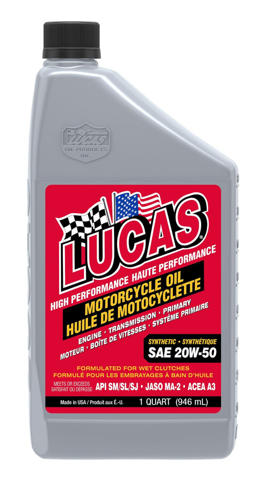 Lucas Oil High Performance Synthetic Motorcycle Oil SAE, 946-mL
