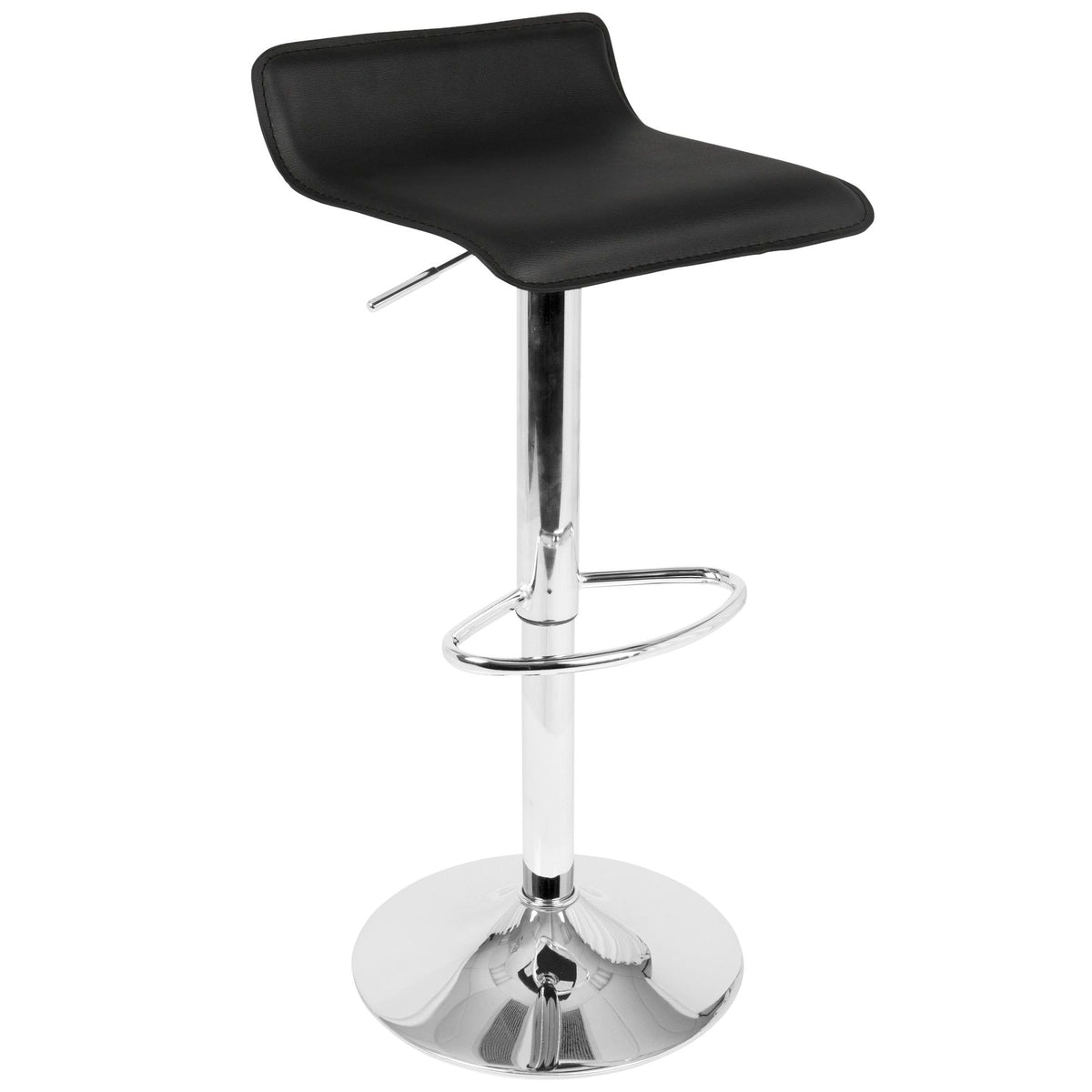 LumiSource Ale PU Leather Swivel Counter/Bar Stool Adjustable Height (2-Piece Set)