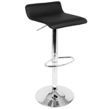 LumiSource Ale PU Leather Swivel Counter/Bar Stool Adjustable Height (2-Piece Set)