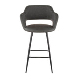 Lumisource Margarite Fixed-Height Counter Stool, Black, 25-in, 2-pc image 3