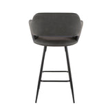 Lumisource Margarite Fixed-Height Counter Stool, Black, 25-in, 2-pc image 7
