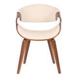 Lumisource Symphony Faux Leather Dining/ Accent Chair, Cream image 2