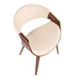 Lumisource Symphony Faux Leather Dining/ Accent Chair, Cream image 3