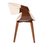 Lumisource Symphony Faux Leather Dining/ Accent Chair, Cream image 4