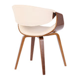 Lumisource Symphony Faux Leather Dining/ Accent Chair, Cream image 5