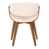 Lumisource Symphony Faux Leather Dining/ Accent Chair, Cream image 6