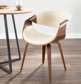 Lumisource Symphony Faux Leather Dining/ Accent Chair, Cream image 8