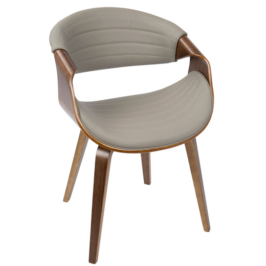 Lumisource Symphony Faux Leather Dining/ Accent Chair, Grey