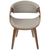 Lumisource Symphony Faux Leather Dining/ Accent Chair, Grey image 2