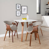 Lumisource Symphony Faux Leather Dining/ Accent Chair, Grey image 8