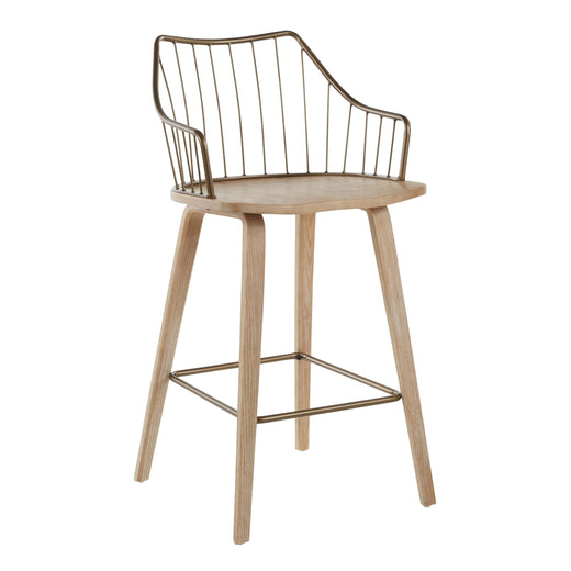 Lumisource Winston Fixed-Height Counter Stool, Wood, 26-in