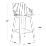 Lumisource Winston Fixed-Height Counter Stool, Wood, 26-in image 7