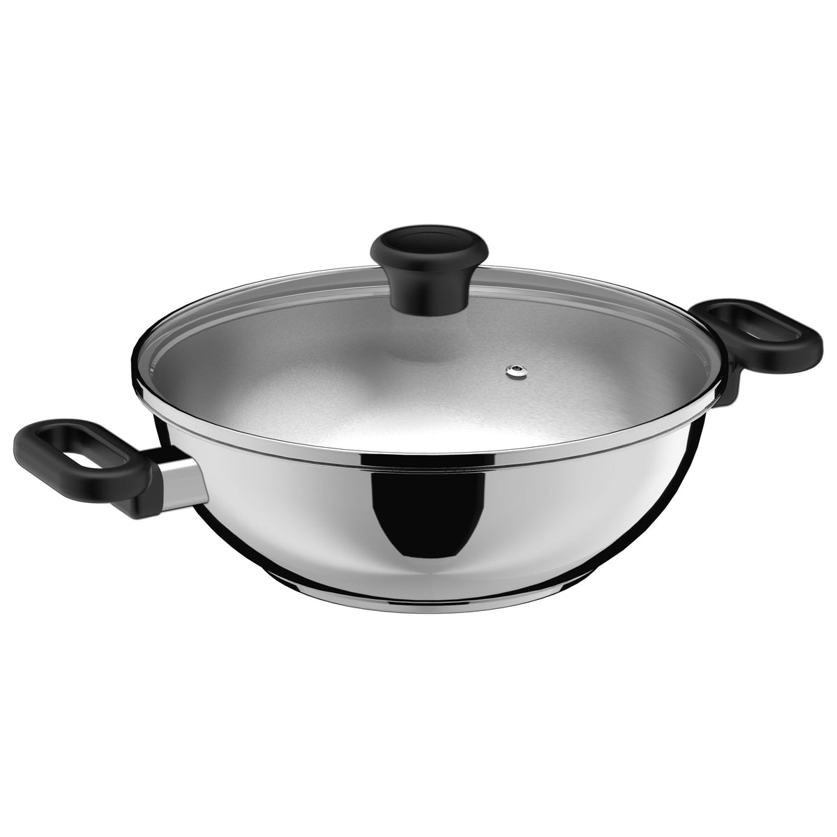 Maharaja 3.4qt Stainless Steel Karahi with lid 26cm 10.25in