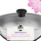 Maharaja 3.4qt Stainless Steel Karahi with lid 26cm 10.25in image 6