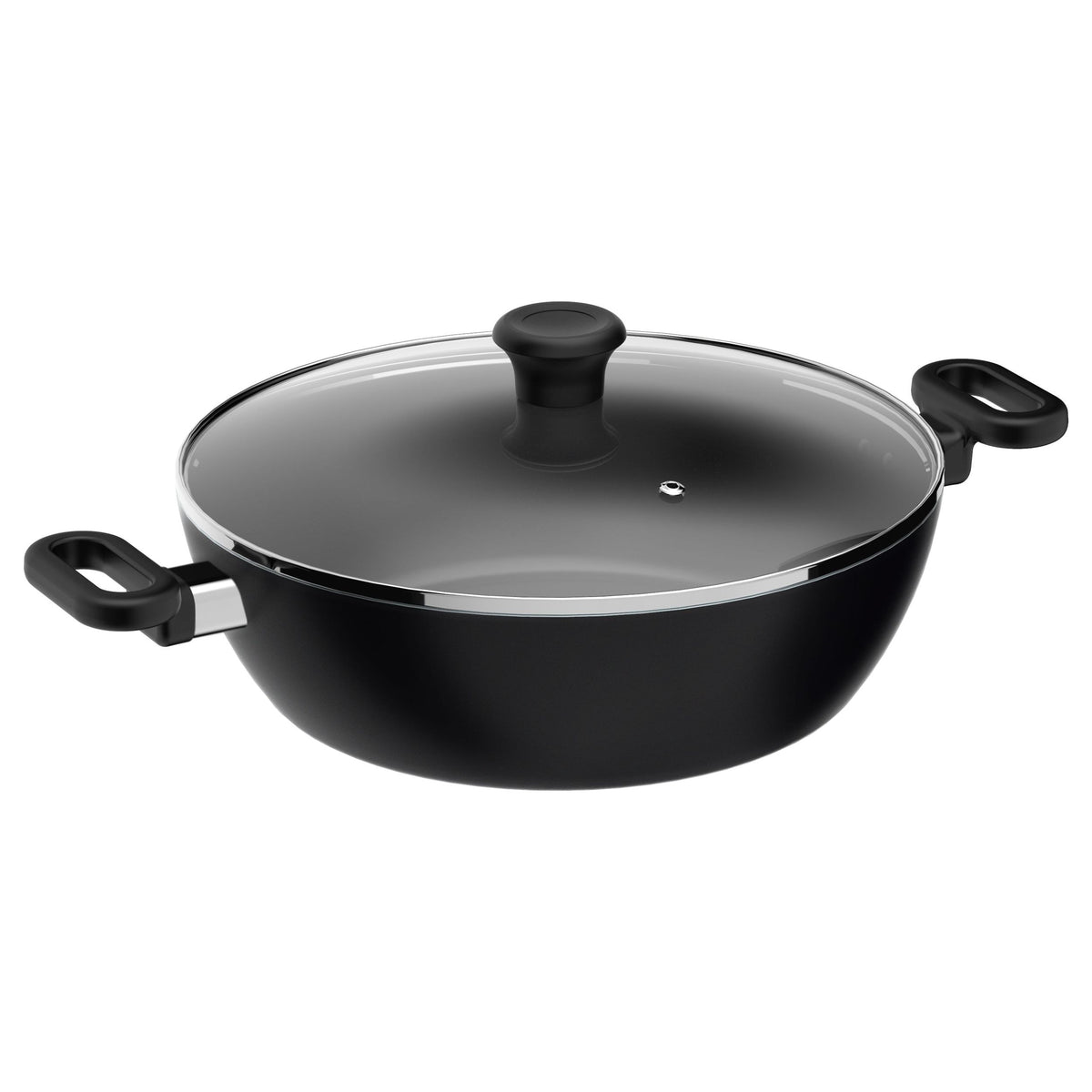 Maharaja 5.6qt Non-Stick Karahi with lid 30cm 12in