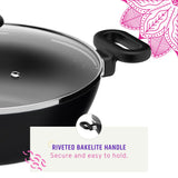 Maharaja 5.6qt Non-Stick Karahi with lid 30cm 12in image 4