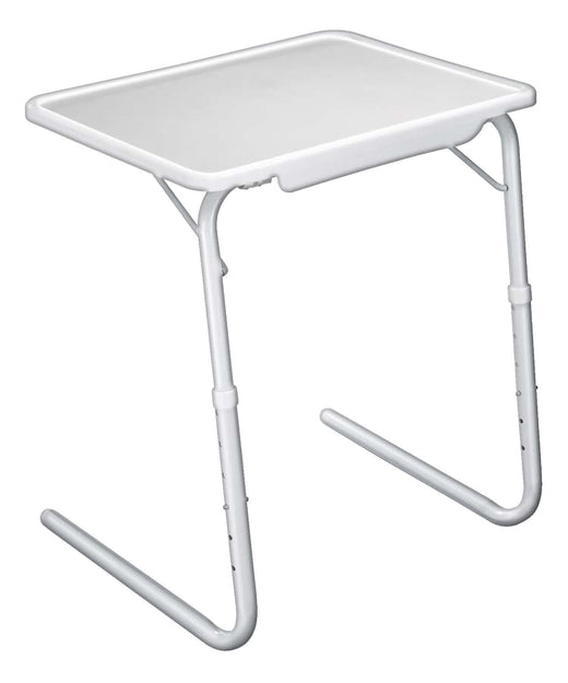 Maison Kleen Tilt-a-Table Portable Height Adjustable TV Tray/Laptop Table, White