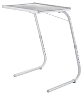Maison Kleen Tilt-a-Table Portable Height Adjustable TV Tray/Laptop Table, White image 2