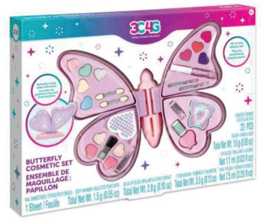 Make It Real All-in-One Butterfly Cosmetic Case for Ages 8+