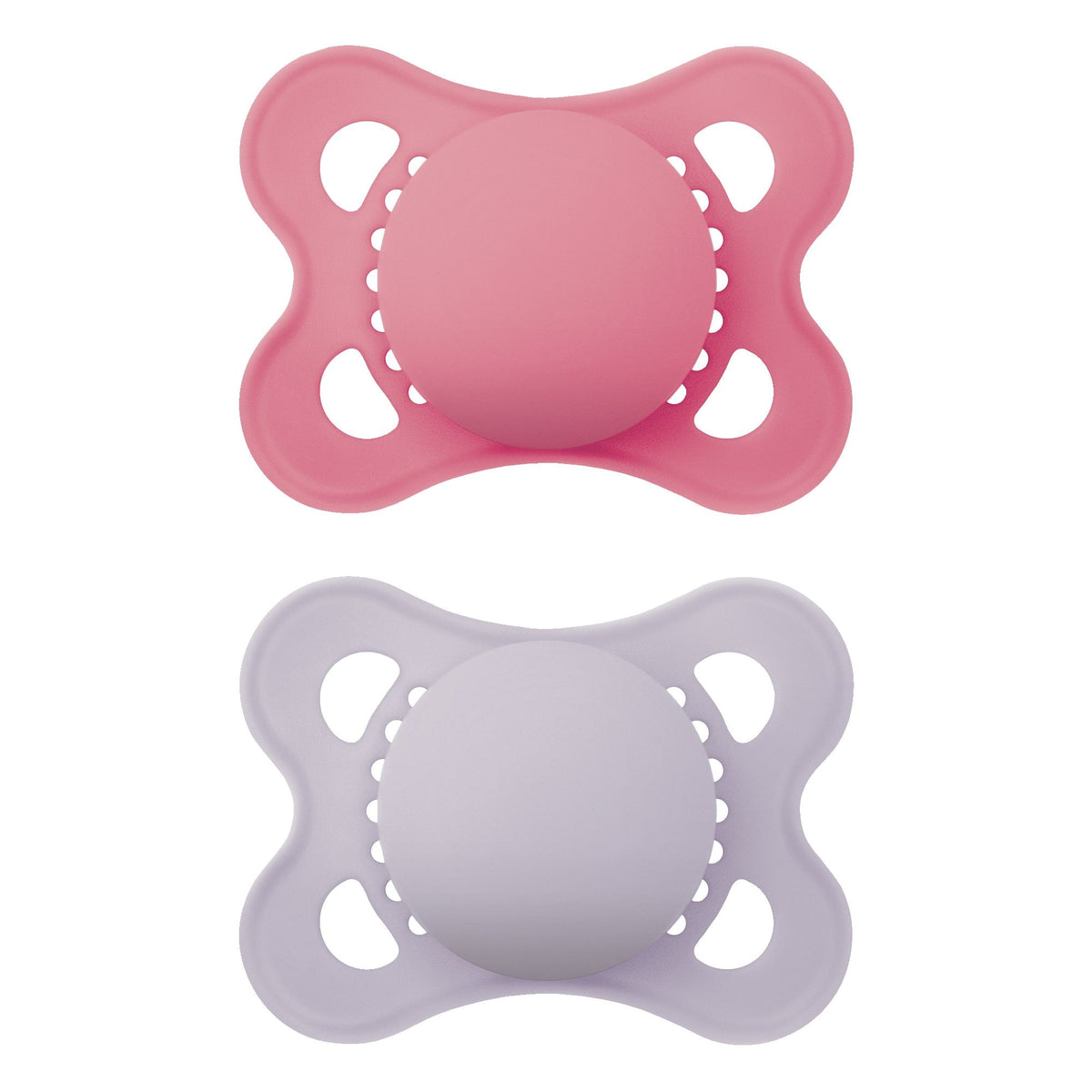 MAM Matte Non-Deco Pacifier, 0-6 Months, Girl, 2-pk