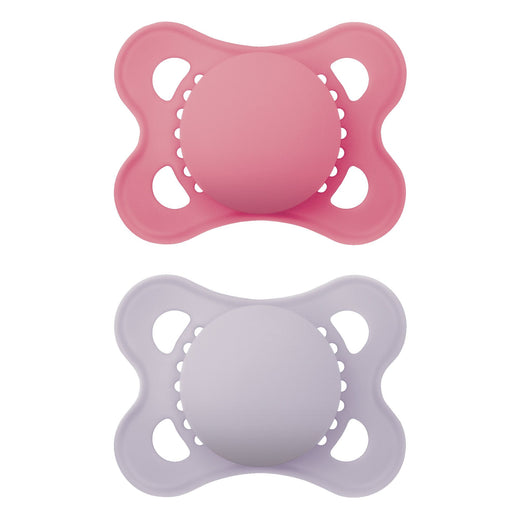 MAM Matte Non-Deco Pacifier, 0-6 Months, Girl, 2-pk