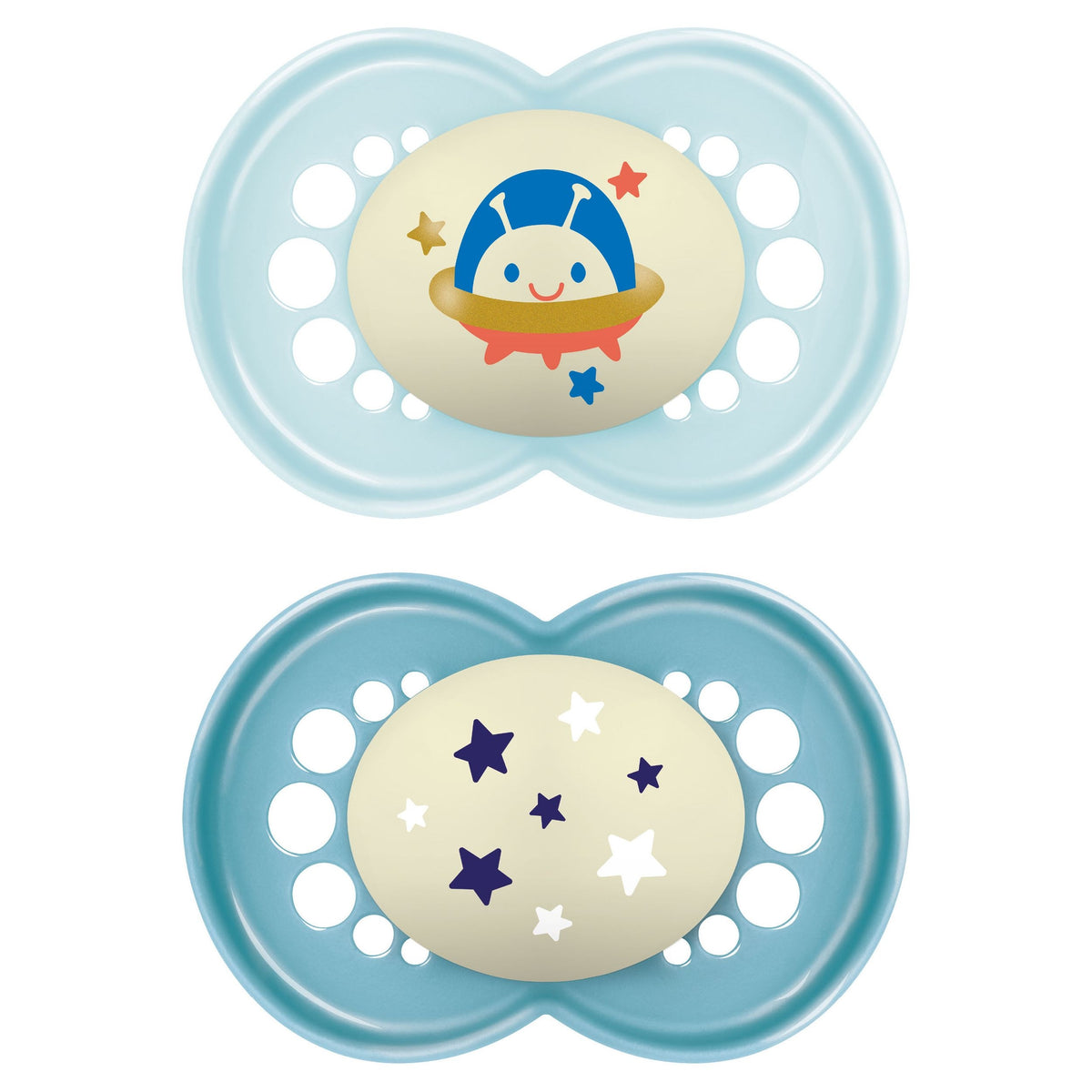 MAM Matte Non-Deco Pacifier, 6-16 Months, Boy, 2-pk