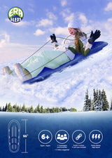 Manitou Kids' Large 3-Person Lightweight Plastic Winter Snow Sled/Toboggan image 4