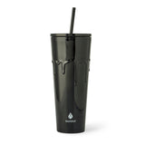 Manna 710-mL BPA-Free Black Slime Drip Textured Tumbler