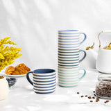 Manna Blue Strip Stackable Mugs, Assorted Colours, 4-pk image 6