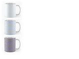 Manna Blue Strip Stackable Mugs, Assorted Colours, 4-pk image 8