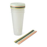 Manna Colour Changing Glitter Plastic Tumbler with Splashproof Lid, 24-oz, 4-pk image 2