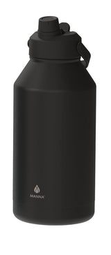 Manna Dual Mouth Flip Lid Double Wall Stainless Steel Water Bottle, 64-oz