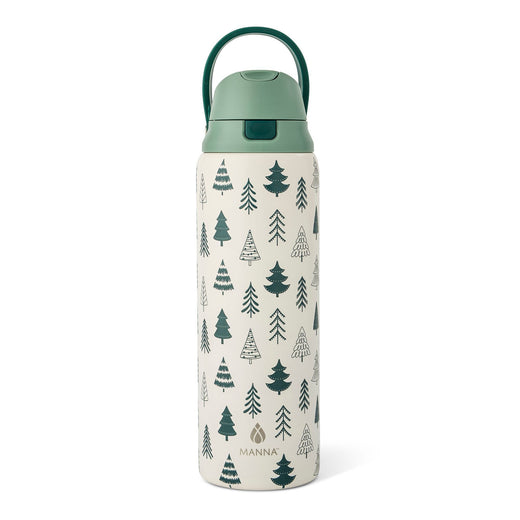 Manna Hydra 946-mL Steel Bottle with Nordic Tree Design